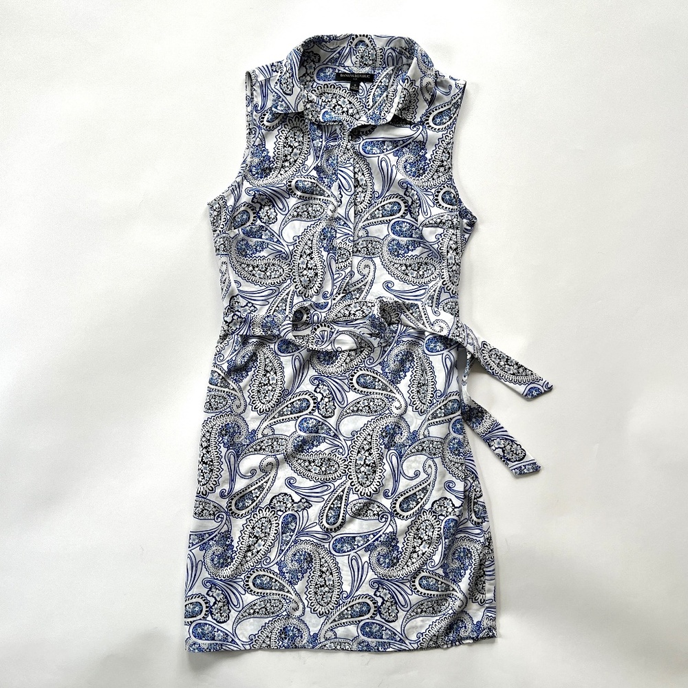 New - Banana Republic Paisley Pattern Sleeveless Midi Dress - Size 4